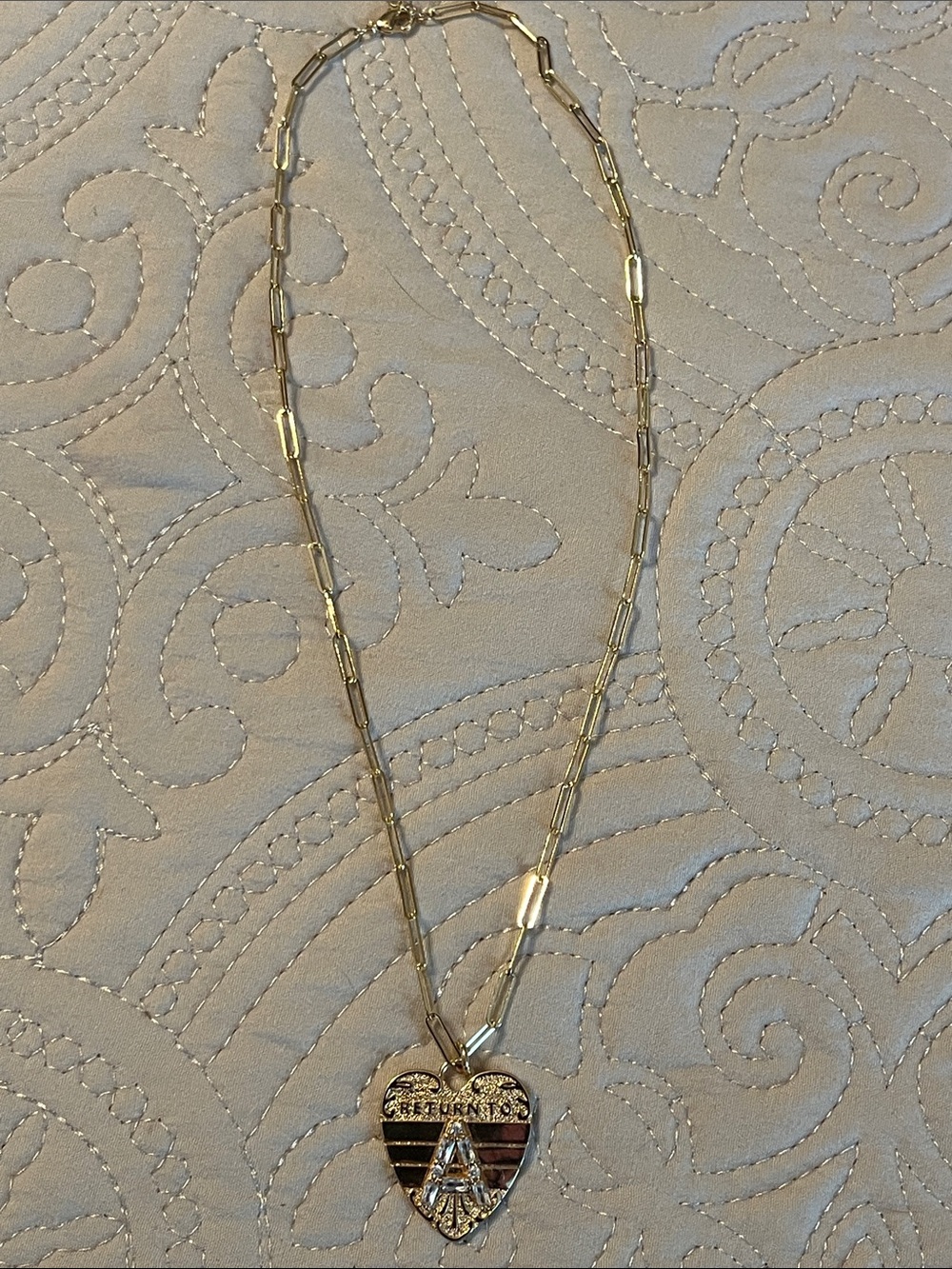NWOT Anthropologie “A” necklace